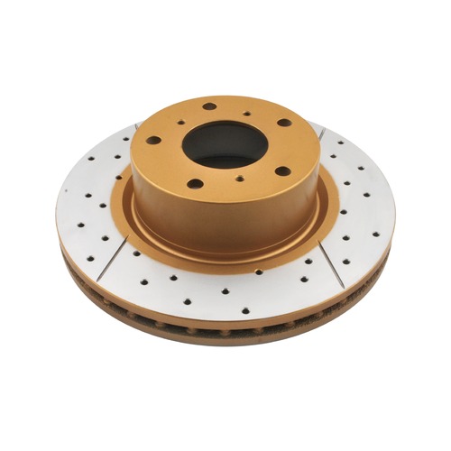 DBA Front Street Series Gold Cross Drilled & Slotted Brake Rotor (1) DBA040X RDA40