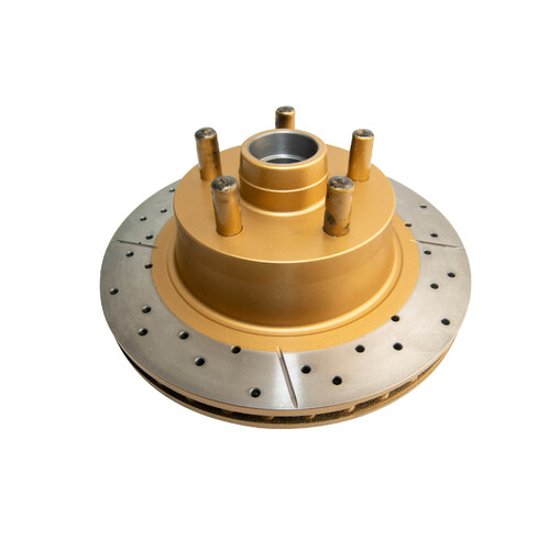 DBA Street Series Gold Cross Drilled & Slotted Brake Rotor (1) DBA106HX