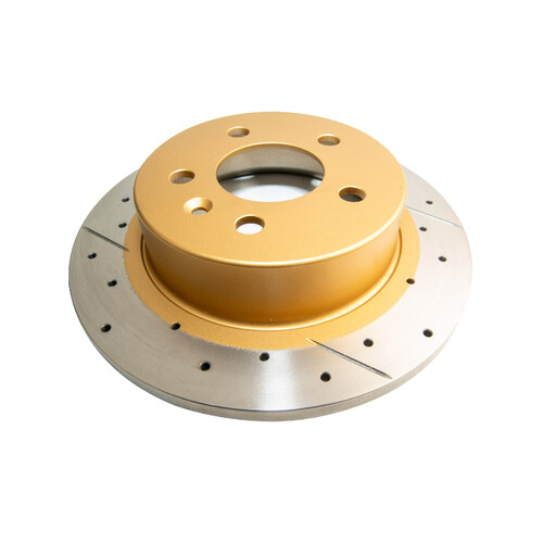 DBA Street Series Gold Cross Drilled & Slotted Brake Rotor (1) DBA111BX