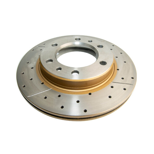 Street Series Gold Cross Drilled & Slotted Brake Rotor (1) DBA151X
