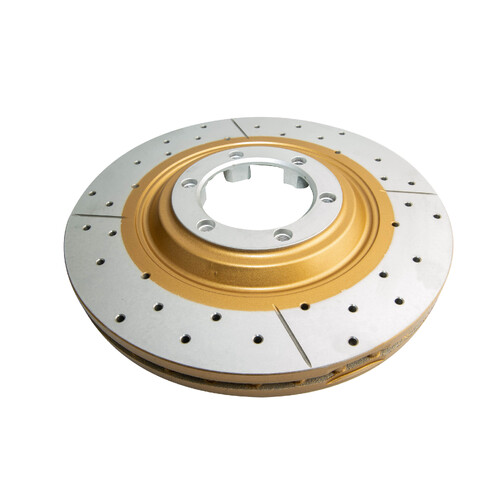 DBA Street Series Gold Cross Drilled & Slotted Brake Rotor (1) DBA2060X