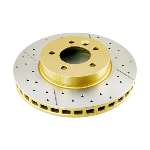 DBA Street Series Gold Cross Drilled & Slotted Brake Rotor (1) DBA2090X