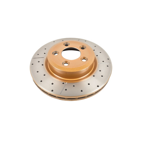 DBA Front Street Series Gold Cross Drilled & Slotted Brake Rotor (1) DBA2107X