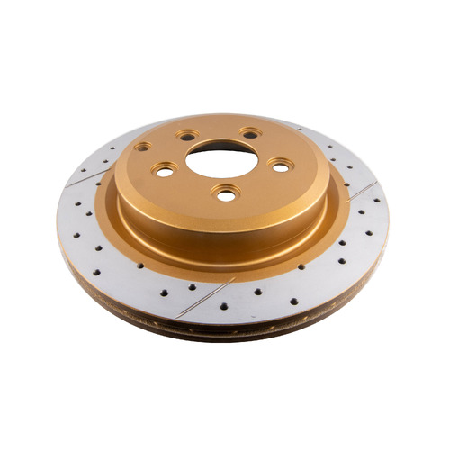 DBA Street Series Gold Cross Drilled & Slotted Brake Rotor (1) DBA2108X