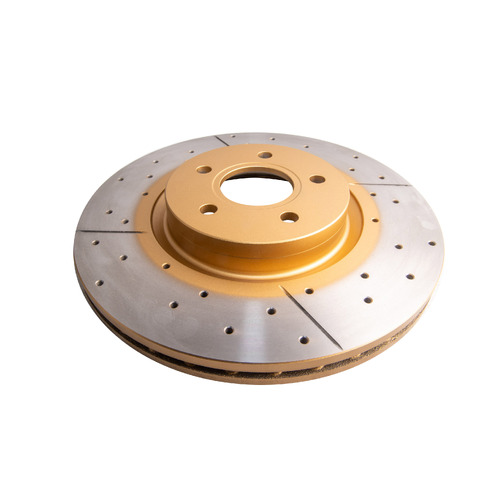 DBA Street Series Gold Cross Drilled & Slotted Brake Rotor (1) DBA2120X