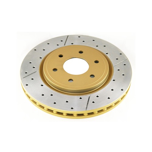 DBA Street Series Gold Cross Drilled & Slotted Brake Rotor (1) DBA2310X