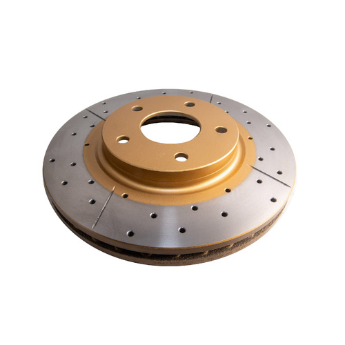 DBA Street Series Gold Cross Drilled & Slotted Brake Rotor (1) DBA2327X