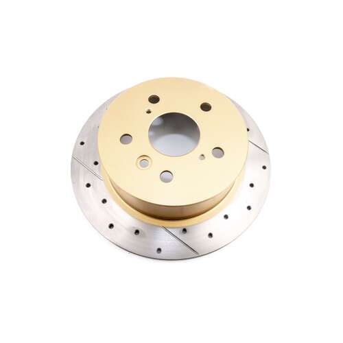 DBA Rear Street Series Gold Cross Drilled & Slotted Brake Rotor (1) DBA2713X