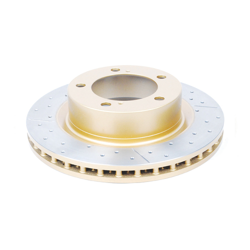 DBA Street Series Gold Cross Drilled & Slotted Brake Rotor (1) DBA2736X