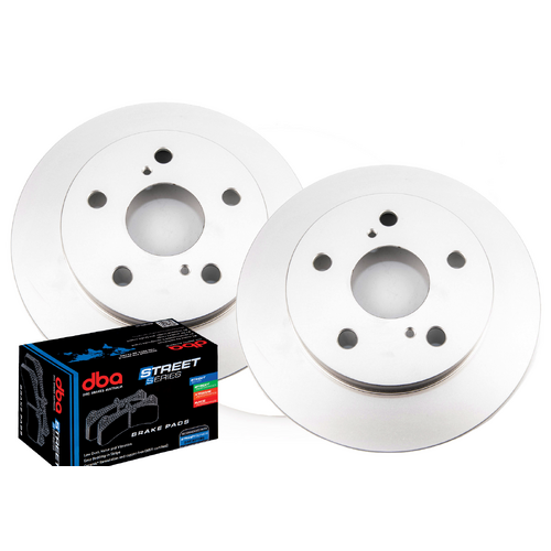 DBA Rear Street Series Brake Rotors & Brake Pads DBA2743E DB1786SS