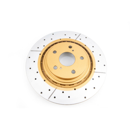 DBA Street Series Gold Cross Drilled & Slotted Brake Rotor (1) DBA2748X