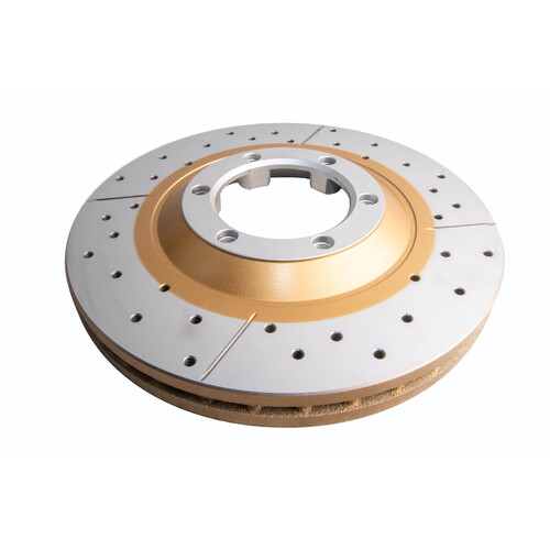 DBA Street Series Gold Cross Drilled & Slotted Brake Rotor (1) DBA2840X