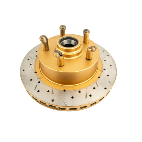 DBA 4000 Series Gold Cross Drilled & Slotted Brake Rotor (1) DBA4014XS