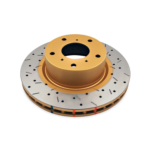 DBA 4000 Series Gold Cross Drilled & Slotted Brake Rotor (1) DBA4040XS