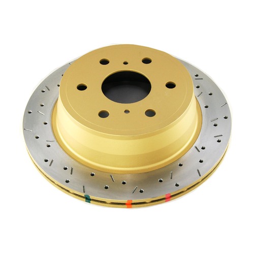 DBA 4000 Series Gold Cross Drilled & Slotted Brake Rotor (1) DBA42011XS
