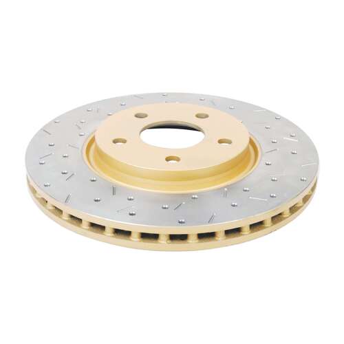 DBA 4000 Series Gold Cross Drilled & Slotted Brake Rotor (1) DBA42052XS