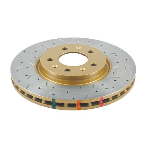 DBA 4000 Series Gold Cross Drilled & Slotted Brake Rotor (1) DBA42058XS