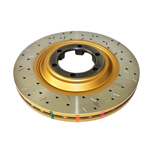 DBA 4000 Series Gold Cross Drilled & Slotted Brake Rotor (1) DBA42060XS