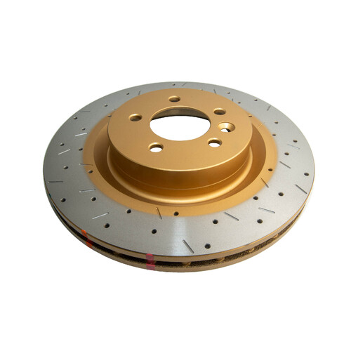 DBA 4000 Series Gold Cross Drilled & Slotted Brake Rotor (1) DBA42096XS