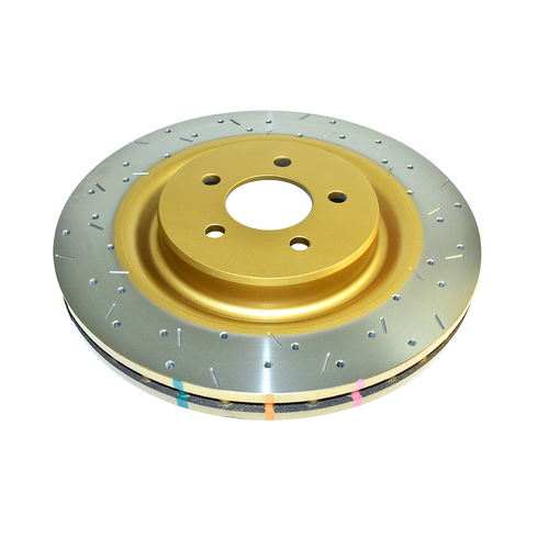 DBA 4000 Series Gold Cross Drilled & Slotted Brake Rotor (1) DBA42102XS