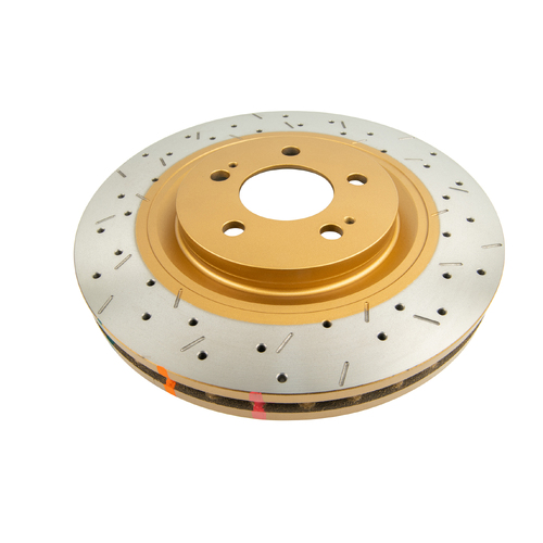 DBA 4000 Series Gold Cross Drilled & Slotted Brake Rotor (1) DBA42104XS