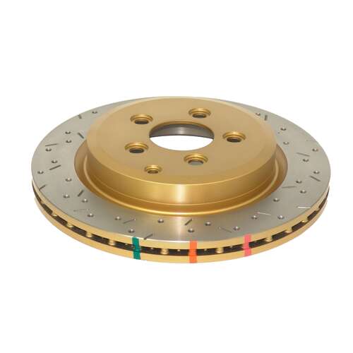 DBA 4000 Series Gold Cross Drilled & Slotted Brake Rotor (1) DBA42108XS