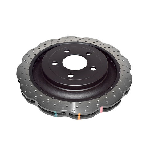 DBA 4000 Series Wave Style Cross Drilled & Dimpled Brake Rotor (1) DBA42165WXD