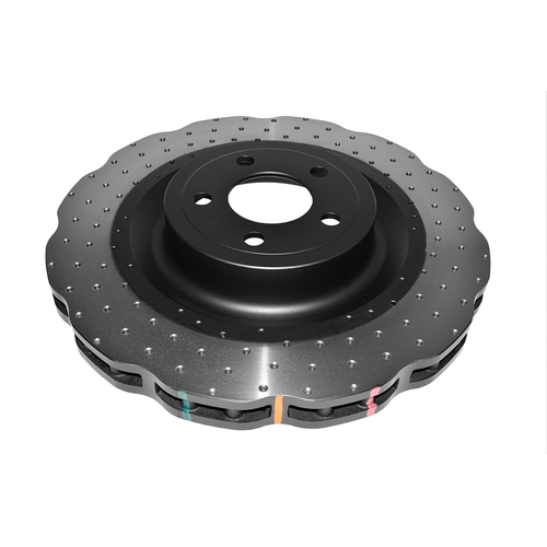 DBA 4000 Series Wave Style Cross Drilled & Dimpled Brake Rotor (1) DBA42166WXD