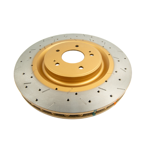 DBA 4000 Series Gold Cross Drilled & Slotted Brake Rotor (1) DBA42224XS