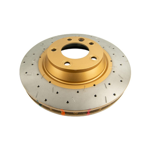 DBA 4000 Series Gold Cross Drilled & Slotted Brake Rotor (1) DBA42246XS