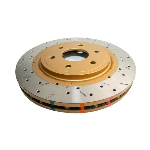 DBA 4000 Series Gold Cross Drilled & Slotted Brake Rotor (1) DBA42310XS