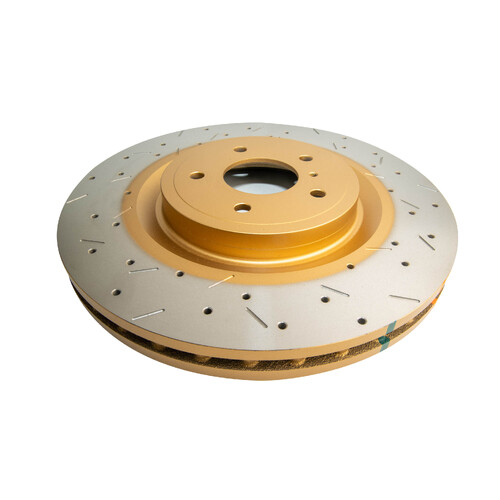 DBA 4000 Series Gold Cross Drilled & Slotted Brake Rotor (1) DBA42314XS