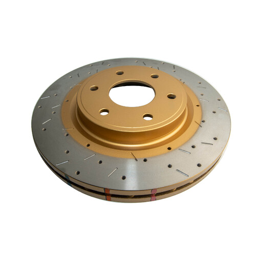 DBA 4000 Series Gold Cross Drilled & Slotted Brake Rotor (1) DBA42340XS