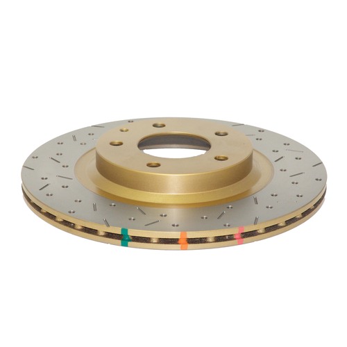 DBA 4000 Series Gold Cross Drilled & Slotted Brake Rotor (1) DBA42551XS