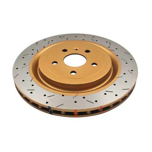 DBA 4000 Series Gold Cross Drilled & Slotted Brake Rotor (1) DBA42605XS