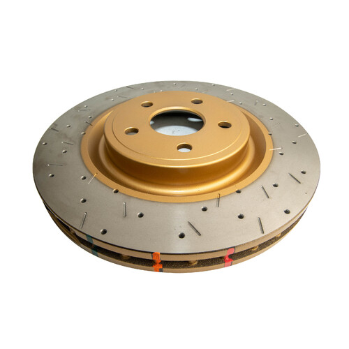 DBA 4000 Series Gold Cross Drilled & Slotted Brake Rotor (1) DBA42632XS