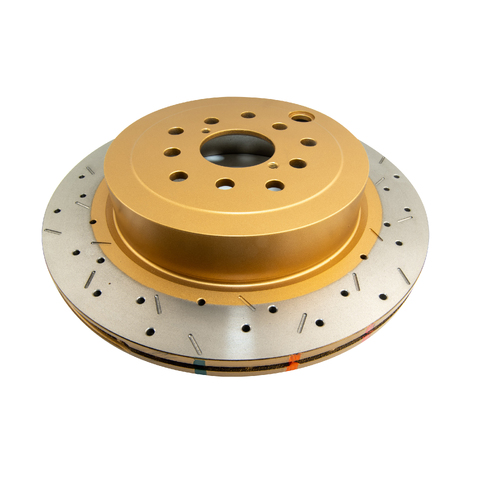 DBA 4000 Series Gold Cross Drilled & Slotted Brake Rotor (1) DBA42656XS-10