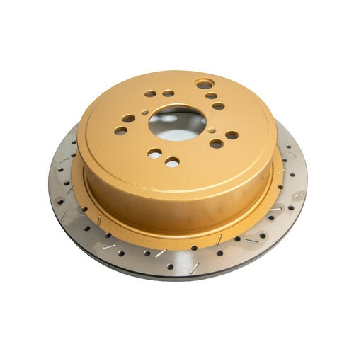 DBA 4000 Series Gold Cross Drilled & Slotted Brake Rotor (1) DBA42659XS-10