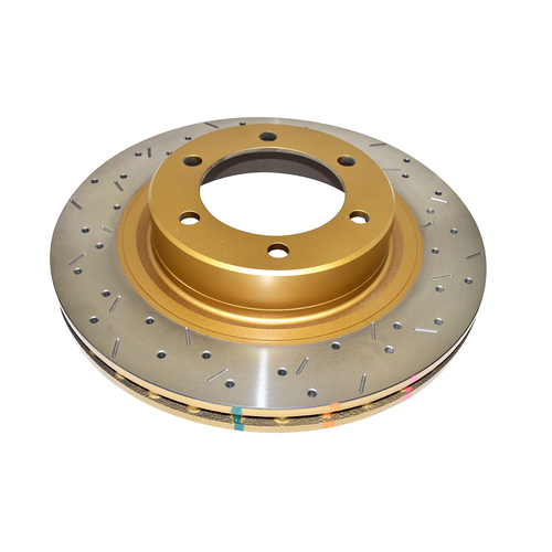 DBA 4000 Series Gold Cross Drilled & Slotted Brake Rotor (1) DBA42700XS
