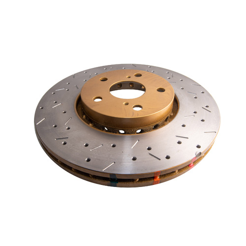 DBA 4000 Series Gold Cross Drilled & Slotted Brake Rotor (1) DBA42702XS