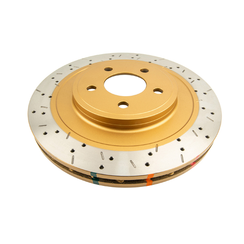 DBA 4000 Series Gold Cross Drilled & Slotted Brake Rotor (1) DBA4506XS