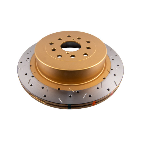 DBA 4000 Series Gold Cross Drilled & Slotted Brake Rotor (1) DBA4655XS-10