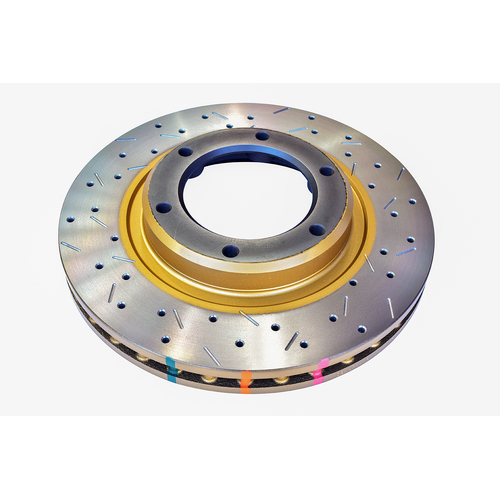 DBA 4000 Series Gold Cross Drilled & Slotted Brake Rotor (1) DBA4784XS
