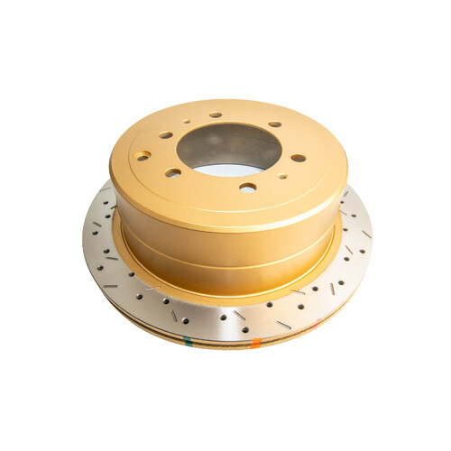 DBA 4000 Series Gold Cross Drilled & Slotted Brake Rotor (1) DBA4786XS