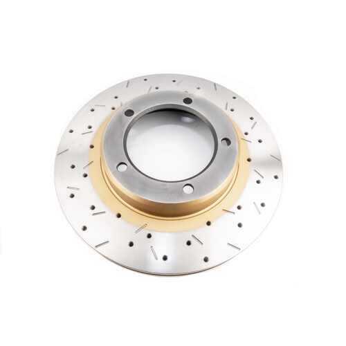 DBA 4000 Series Gold Cross Drilled & Slotted Brake Rotor (1) DBA4790XS