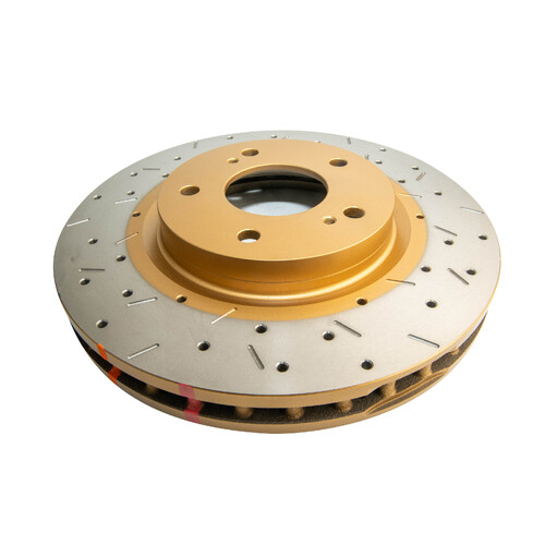DBA 4000 Series Gold Cross Drilled & Slotted Brake Rotor (1) DBA4926XS