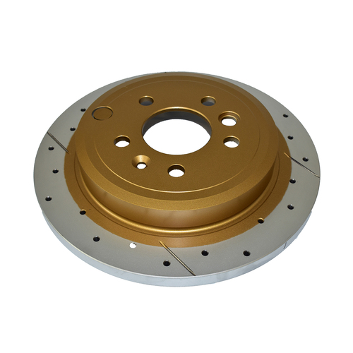 DBA Rear Street Series Gold Cross Drilled & Slotted Brake Rotor (1) DBA505X