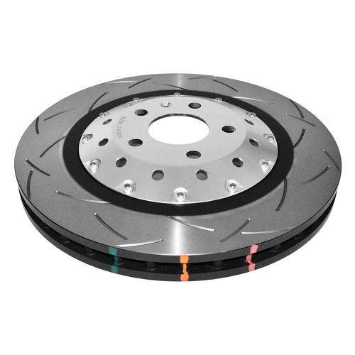 DBA 5000 Series T3 Slotted Fully Assembled 2-piece Silver Hat Brake Rotor (1) DBA52834SLVS