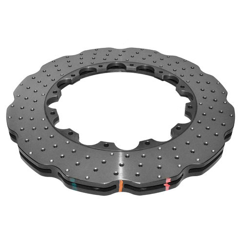 DBA 5000 Series Wave Cross Drilled & Dimpled Replacement Disc Brake Rotor Only (without Hat) (1) DBA52835.1WXD
