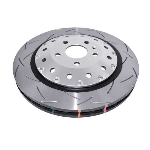 DBA 5000 Series T3 Slotted Fully Assembled 2-piece Silver Hat Brake Rotor (1) DBA52844SLVS